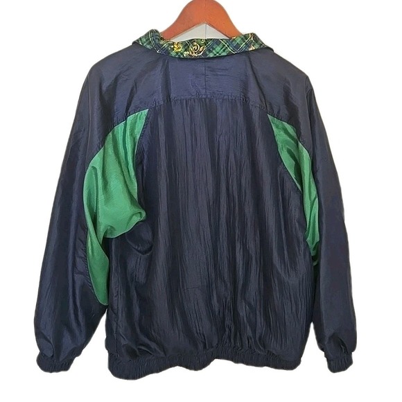 Vtg Basic Editions Windbreaker Jacket Womens M Medallion Print Gold Blue Green - Picture 2 of 14
